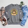 Cute Raccoon Reading Book Flowers Floral Raglan Sleeve Sweatshirt Deep Heather Cute Raccoon Reading Book Flowers Floral Raglan Sleeve Sweatshirt Deep Heather