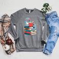 Cute Reading Seal On Books Book Lover Raglan Sleeve Sweatshirt Deep Heather Cute Reading Seal On Books Book Lover Raglan Sleeve Sweatshirt Deep Heather