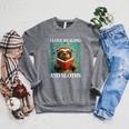 Cute Sloth Reading Book School Librarian Teacher Student Raglan Sleeve Sweatshirt Deep Heather