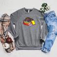 Dachshund Book Reading Lovers Bookworm Girls Teachers Raglan Sleeve Sweatshirt Deep Heather
