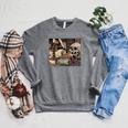 Dark Academia Aesthetic Skull Writer Authors Book Lover Raglan Sleeve Sweatshirt Deep Heather