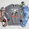 Dark Romance Booktok In Love With The Book Villain Raglan Sleeve Sweatshirt Deep Heather