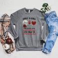 Dark Romance Merch Women STFUATTDLAGG Spicy Book Lover Raglan Sleeve Sweatshirt Deep Heather