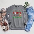 Dear Santa Just Bring Books Lover Librarian Book Worm Xmas Raglan Sleeve Sweatshirt Deep Heather Dear Santa Just Bring Books Lover Librarian Book Worm Xmas Raglan Sleeve Sweatshirt Deep Heather