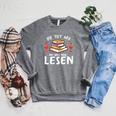 Die Tut Nix Die Will Nur Books Reading Reading Raglan Sleeve Sweatshirt Deep Heather