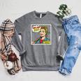 Dirty Hoes Garden Society Comic Book Style Women Raglan Sleeve Sweatshirt Deep Heather