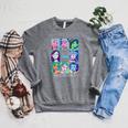 Disney Princess Comic Book Artwork SquadGoals Raglan Sleeve Sweatshirt Deep Heather