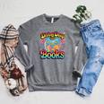 Diving Deep Into Books Oceanic Imagination Raglan Sleeve Sweatshirt Deep Heather