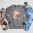 Dog Reading Book Pajama Sleep Raglan Sleeve Sweatshirt Deep Heather