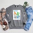 Dr Seuss ABC Book Cover Raglan Sleeve Sweatshirt Deep Heather