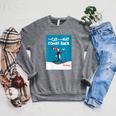 Dr Seuss The Cat In The Hat Comes Back Book Cover Raglan Sleeve Sweatshirt Deep Heather