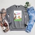 Dr Seuss Mr Brown Can Moo Book Cover Raglan Sleeve Sweatshirt Deep Heather