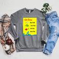 Dr Seuss One Fish Two Fish Book Cover Premium Tri-Blend Raglan Sleeve Sweatshirt Deep Heather