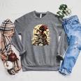 Dragon Reading a Book Dragons And Books Lover Bookworm Raglan Sleeve Sweatshirt Deep Heather