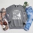 Easily Distracted By Cats And Books Cats & Book Lovers Raglan Sleeve Sweatshirt Deep Heather