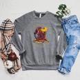 Easily Distracted By Dragons And Books Fire Dragon Raglan Sleeve Sweatshirt Deep Heather