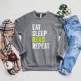 Eat Sleep Read Repeat Book Reader Bookworm Raglan Sleeve Sweatshirt Deep Heather Eat Sleep Read Repeat Book Reader Bookworm Raglan Sleeve Sweatshirt Deep Heather