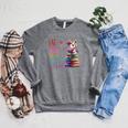 Eat Sleep Read Repeat Unicorn Read Book Reading Lovers Kids Raglan Sleeve Sweatshirt Deep Heather