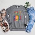 Equality Book Flower Peace Love Kindness LGBTQ Pride Raglan Sleeve Sweatshirt Deep Heather