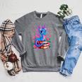 Fantasy Dragon Reading Books Bookworm Raglan Sleeve Sweatshirt Deep Heather