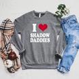 Fantasy Romantasy Book Lover I Love Heart Shadow Daddies Premium Tri-Blend Raglan Sleeve Sweatshirt Deep Heather Fantasy Romantasy Book Lover I Love Heart Shadow Daddies Premium Tri-Blend Raglan Sleeve Sweatshirt Deep Heather