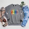 Floral Book Equality Human Rights Social Justice Peace Love Raglan Sleeve Sweatshirt Deep Heather