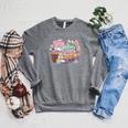 Floral Book Foxtrot Delta Tango 8647 Raglan Sleeve Sweatshirt Deep Heather