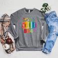 Floral Foxglove Daisy Tulip 8647 Books Lover Blooming Flower Raglan Sleeve Sweatshirt Deep Heather