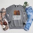 If Found Please Return To The Library Bookish Book Lover Raglan Sleeve Sweatshirt Deep Heather