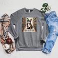 French Bulldog Dog Books Nerds Book Readers French Bulldog Raglan Sleeve Sweatshirt Deep Heather