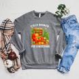 Fully Booked For Christmas Holiday Book Lover Santa Raglan Sleeve Sweatshirt Deep Heather