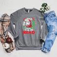 What Fun It Is To Read Books Christmas Santa Reading Books Raglan Sleeve Sweatshirt Deep Heather