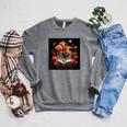 Goldfish Reading A Book Raglan Sleeve Sweatshirt Deep Heather