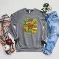Good Day To Read A Book Floral Raglan Sleeve Sweatshirt Deep Heather