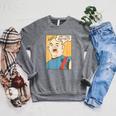 The Goonies Sloth Pop Art Comic Book Illustration 80's Movie Raglan Sleeve Sweatshirt Deep Heather