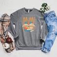 Ha Ha Made You Read Reading Quotes Bookish Book Lover Raglan Sleeve Sweatshirt Deep Heather