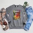 Halloween Horror Vintage Ghost Comic Book Retro Cartoon Raglan Sleeve Sweatshirt Deep Heather Halloween Horror Vintage Ghost Comic Book Retro Cartoon Raglan Sleeve Sweatshirt Deep Heather
