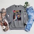 Halloween Horror Vintage Werewolf Vampire Comic Book Retro Raglan Sleeve Sweatshirt Deep Heather Halloween Horror Vintage Werewolf Vampire Comic Book Retro Raglan Sleeve Sweatshirt Deep Heather