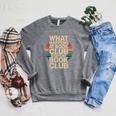 What Happens At Book Club Stays At Book Club Retro Raglan Sleeve Sweatshirt Deep Heather