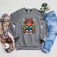 Highland Cow Book Floral Bookworm Raglan Sleeve Sweatshirt Deep Heather Highland Cow Book Floral Bookworm Raglan Sleeve Sweatshirt Deep Heather