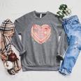 Hot Girls Read Books Cute Heart Graphic Raglan Sleeve Sweatshirt Deep Heather