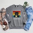 I'd Rather Be Reading Books And Drinking Coffee Cat For Men Women Kids Raglan Sleeve Sweatshirt Deep Heather