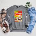 The Iliad Homer Vintage Comic Book Cover Raglan Sleeve Sweatshirt Deep Heather