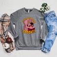 I'm Just Here ForThe BOOOKS Zombie Dog Reading a Book Men Women Kids Raglan Sleeve Sweatshirt Deep Heather