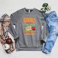 Introverts Book Club Members Readers Books Bibliophiles Raglan Sleeve Sweatshirt Deep Heather