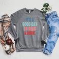 It's A Good Day To Read A Book Book Lover Raglan Sleeve Sweatshirt Deep Heather
