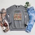 Its Not Hoarding If Its Books Butterfly Bookshelf Book Lover Raglan Sleeve Sweatshirt Deep Heather