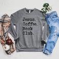 Jesus Coffee Book Club Christian Mom Life Faith God Si Raglan Sleeve Sweatshirt Deep Heather Jesus Coffee Book Club Christian Mom Life Faith God Si Raglan Sleeve Sweatshirt Deep Heather