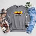 Jesus The Original Superhero Comic Book Christian Faith Raglan Sleeve Sweatshirt Deep Heather Jesus The Original Superhero Comic Book Christian Faith Raglan Sleeve Sweatshirt Deep Heather