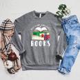 Just A Girl Who Loves Books Lover Bookworm Librarian Reading Raglan Sleeve Sweatshirt Deep Heather